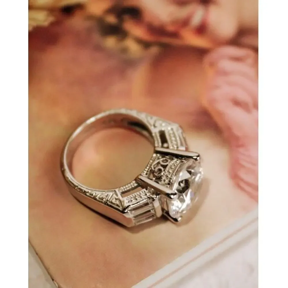 925 Sterling Silver CZ Ring Size 5.5